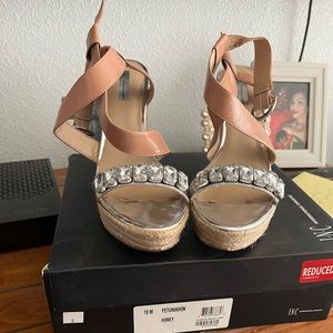 INC wedges with Crystals so beautiful. Well definitely dress up any outfit!